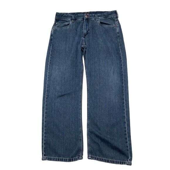 Tommy Bahama Jeans Men 38/30 Blue Stretch Bootcut Leg Cotton‎ Tencel Comfort - Picture 1 of 13